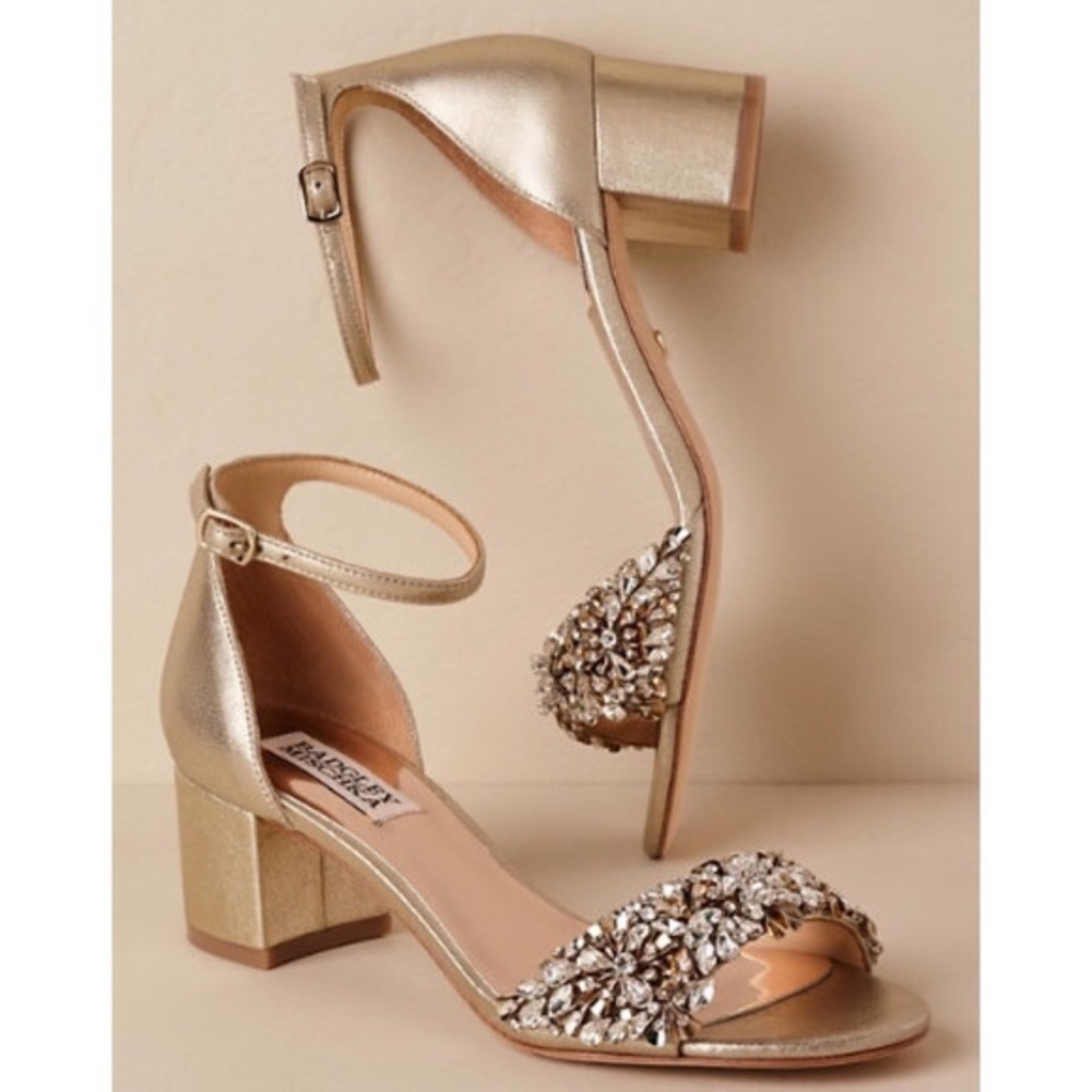 Badgley Mischka Ivanna Gold Dress Sandal Size 10M